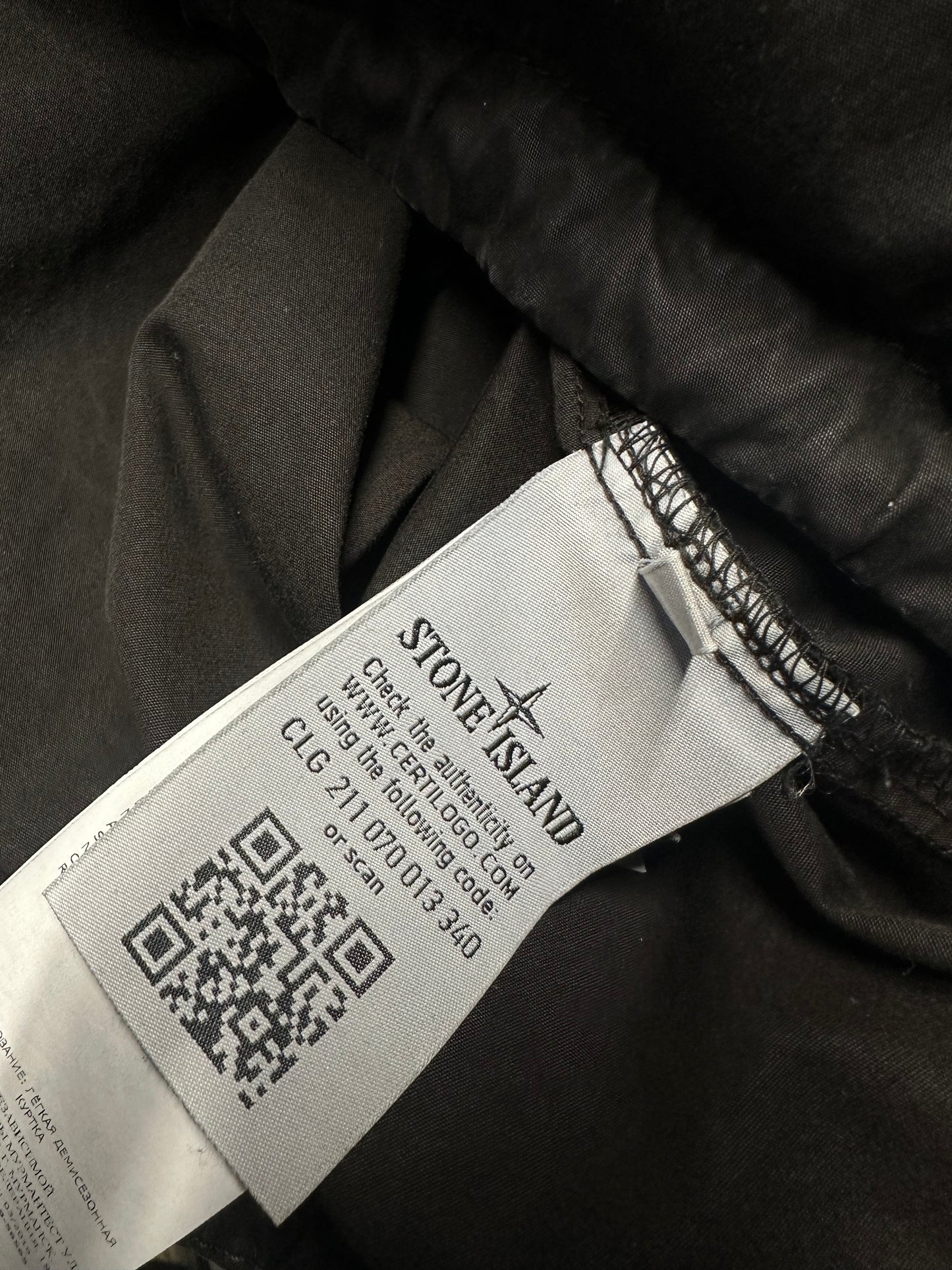 STONE ISLAND BLACK SMOCK