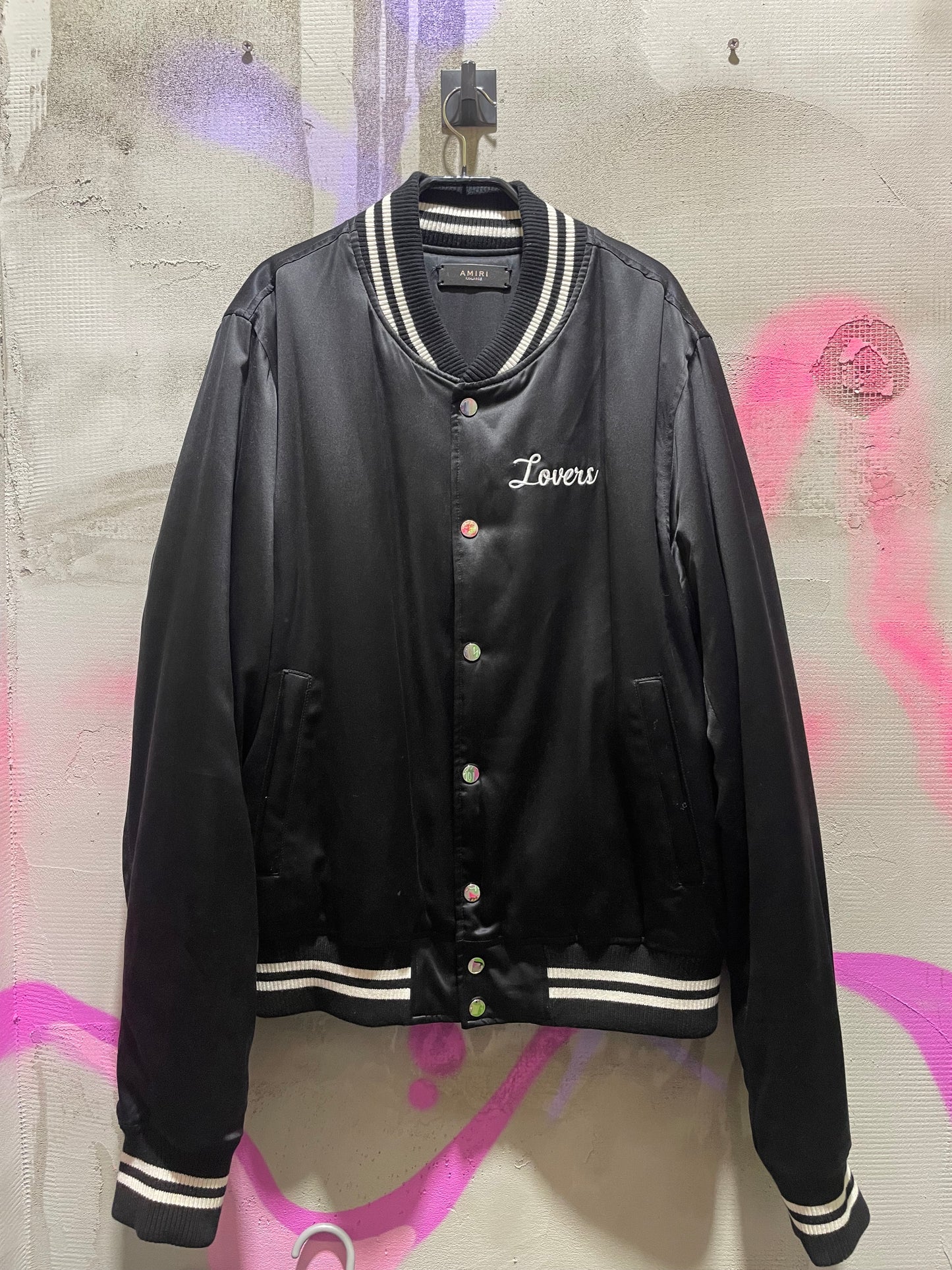 AMIRI LOVERS BASEBALL JACKET