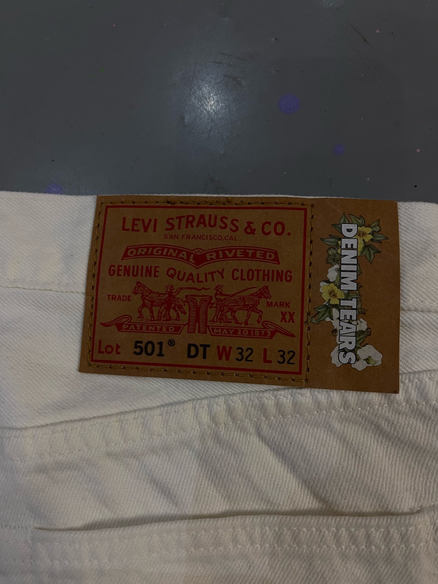 DENIM TEARS JEANS WHITE