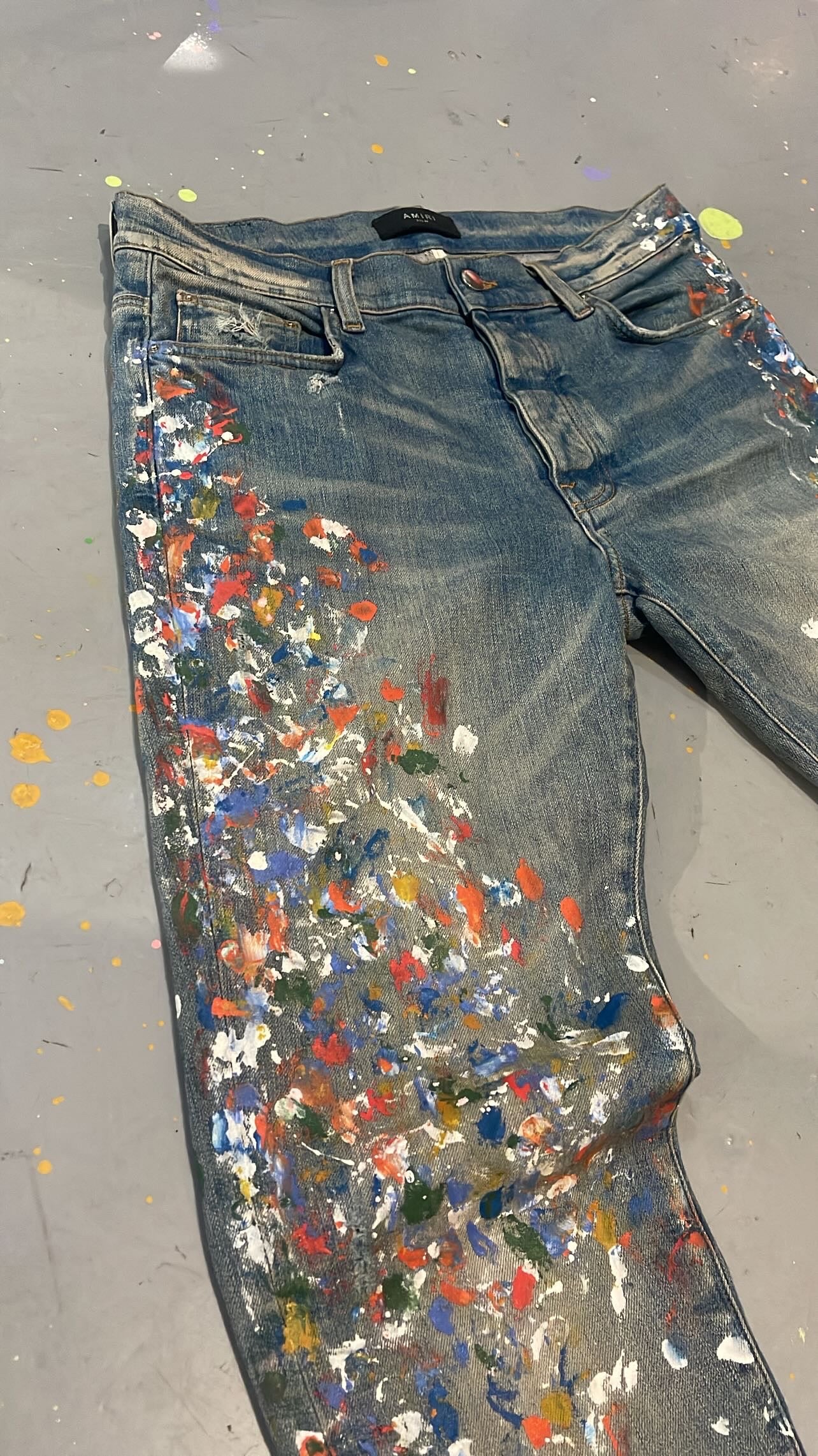 Amiri Paint Splatter Jeans