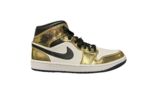 AIR JORDAN 1 MID SE GOLD/BLACK