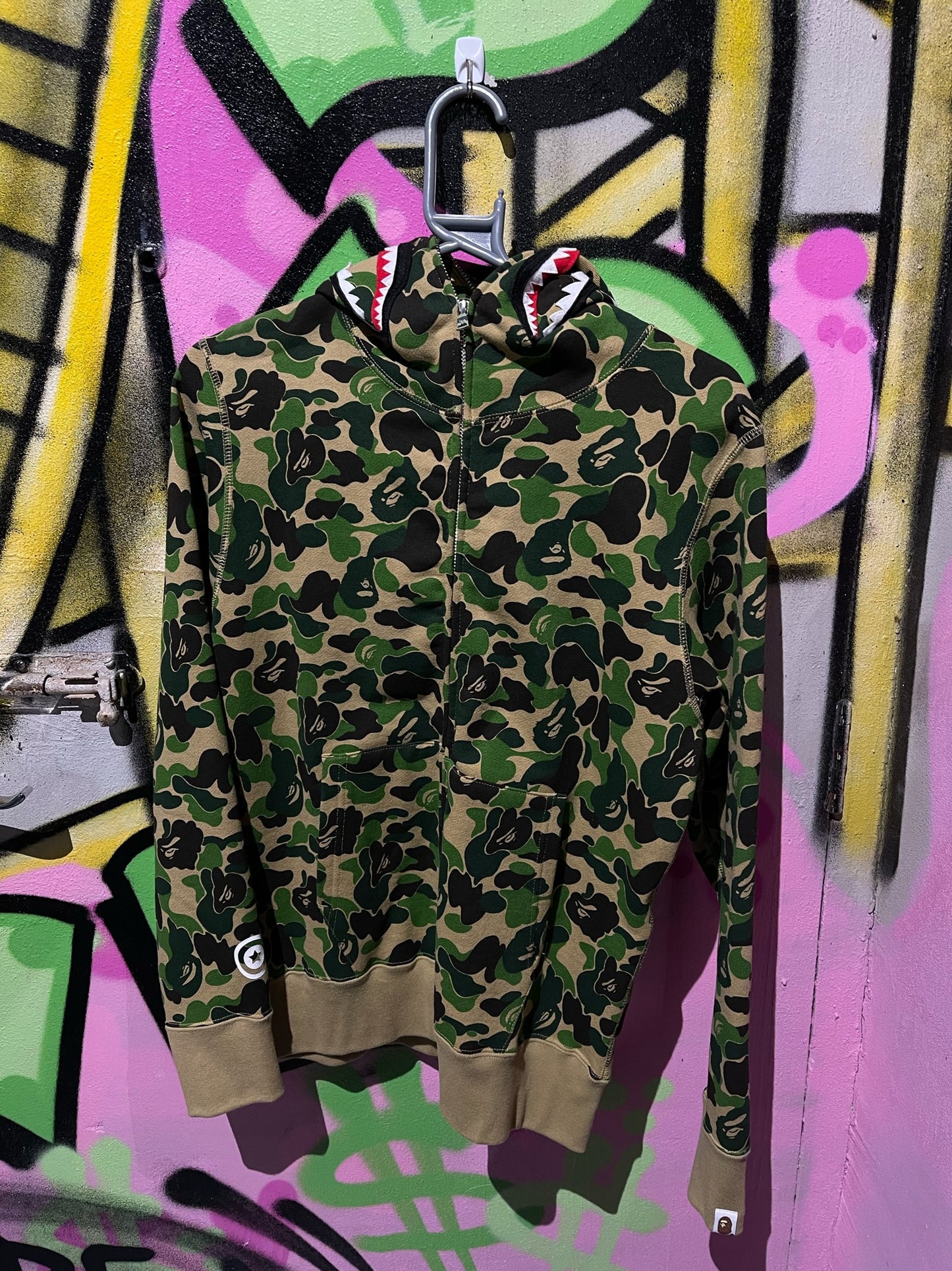 A BATHING APE CAMO SHARK HOODIE