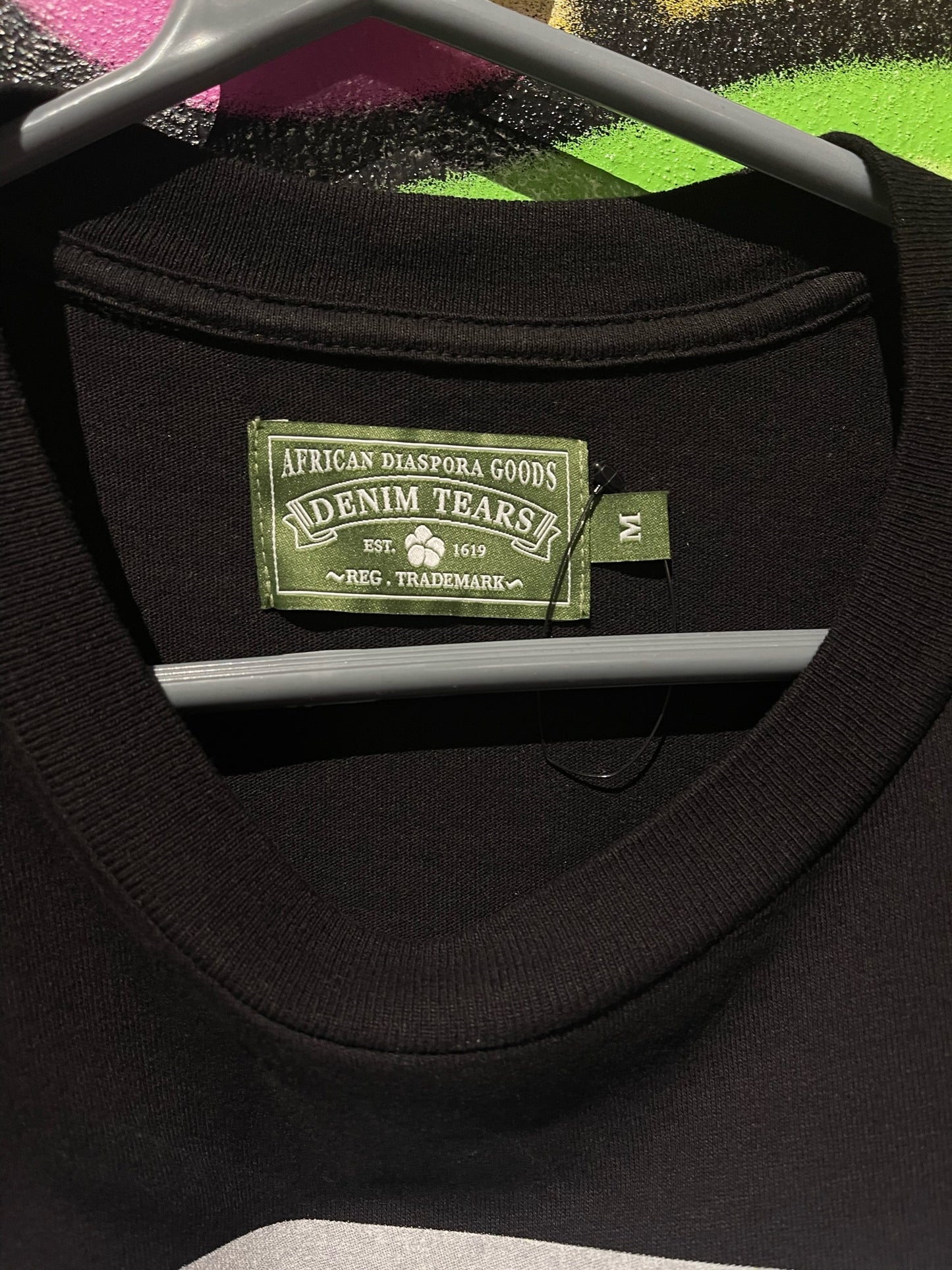 DENIM TEARS JESUS CHRIST T SHIRT BLACK