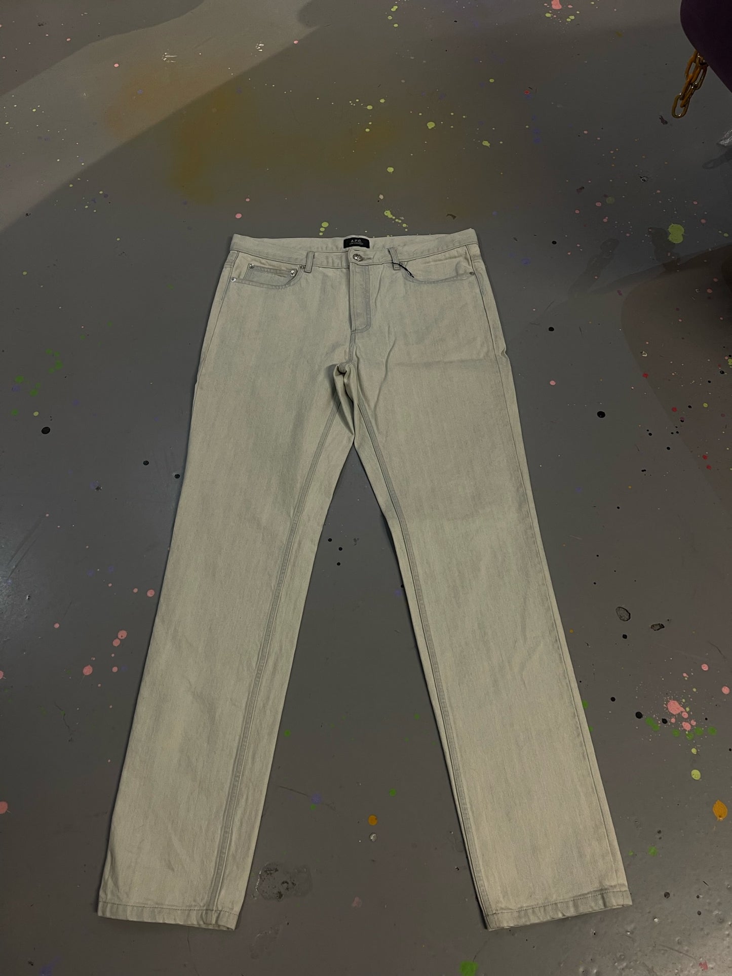 A.P.C WHITE DENIM JEANS
