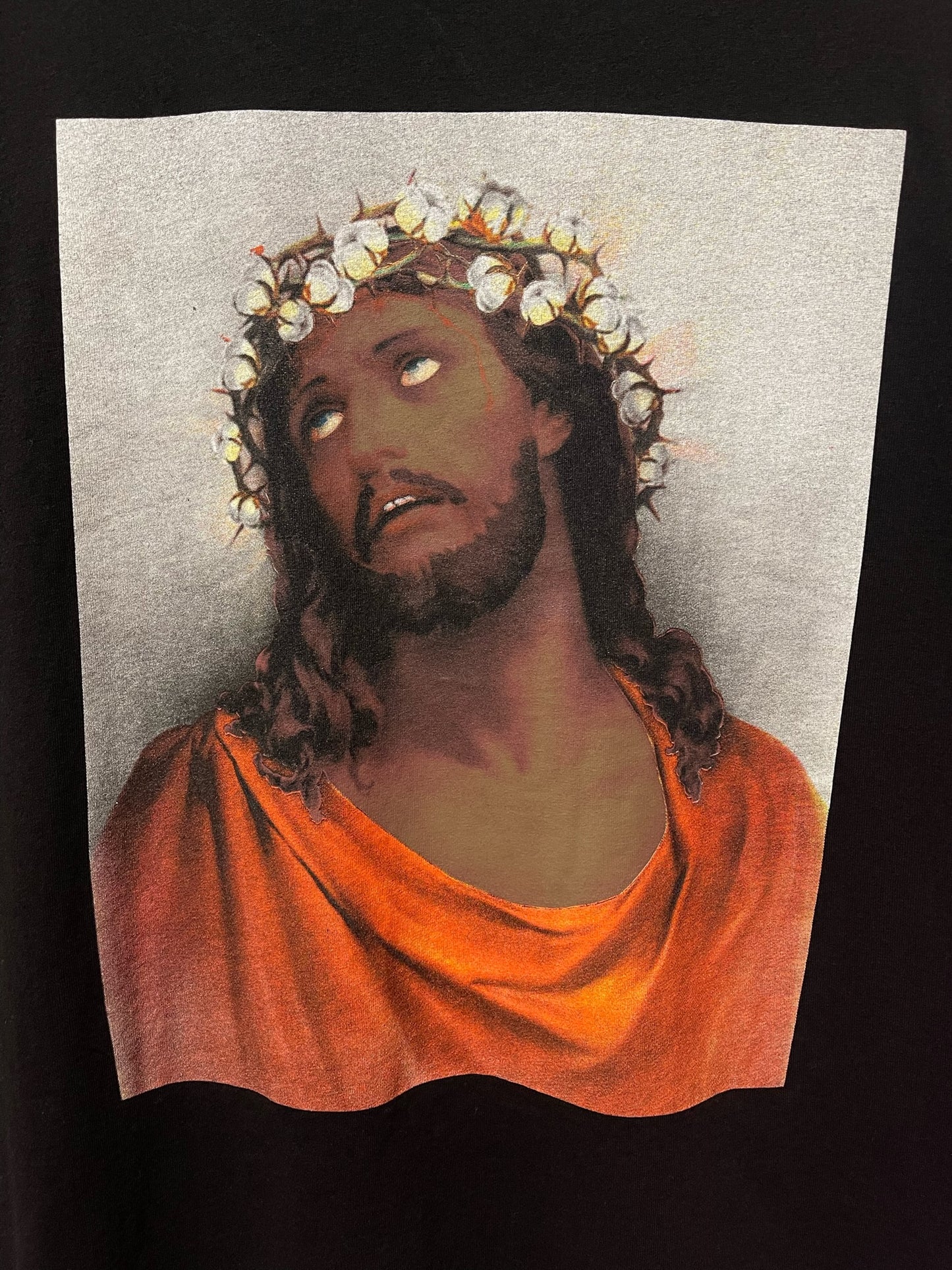 DENIM TEARS JESUS CHRIST T SHIRT BLACK