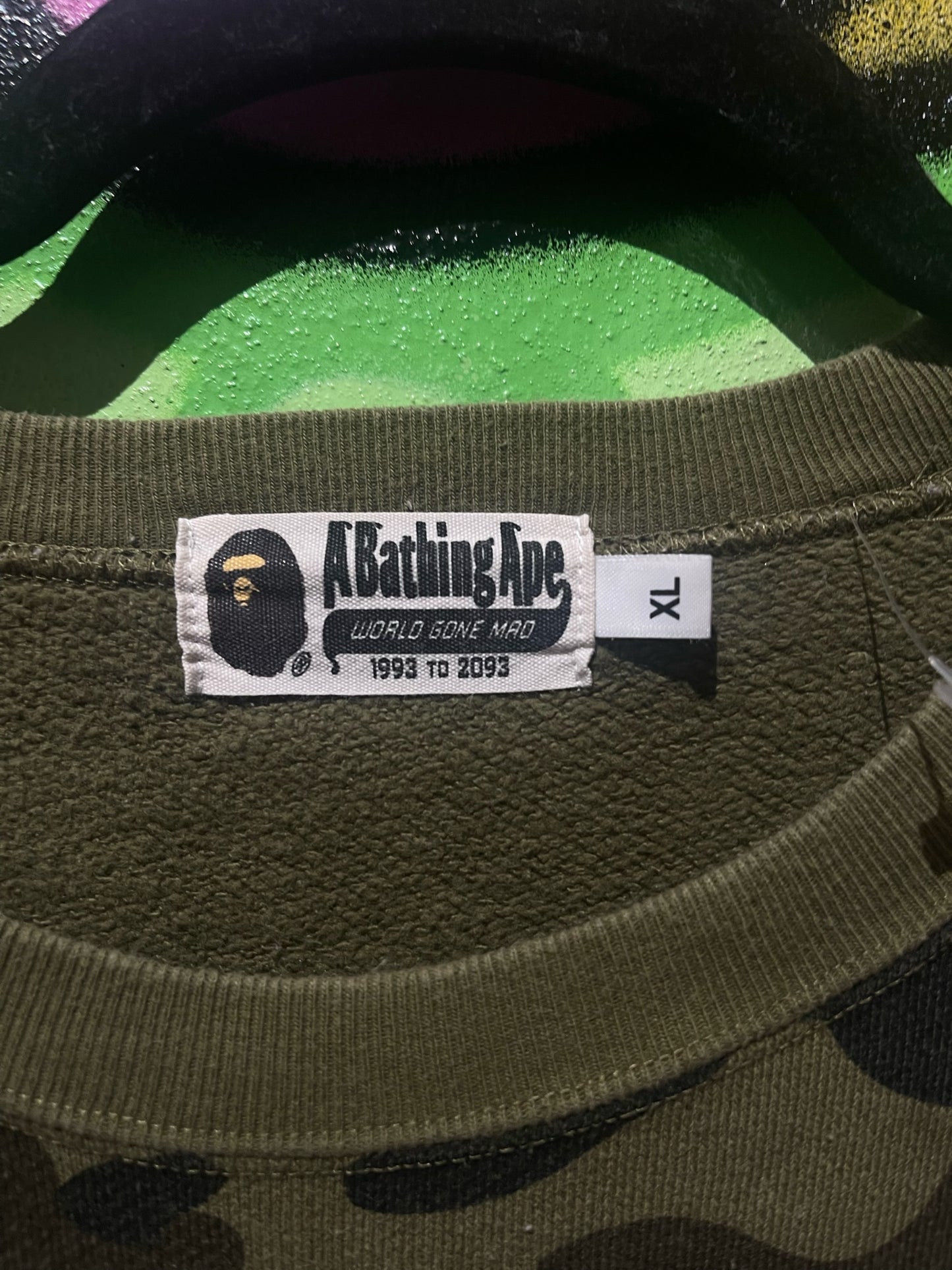 A BATHING APE CAMO SWEATER