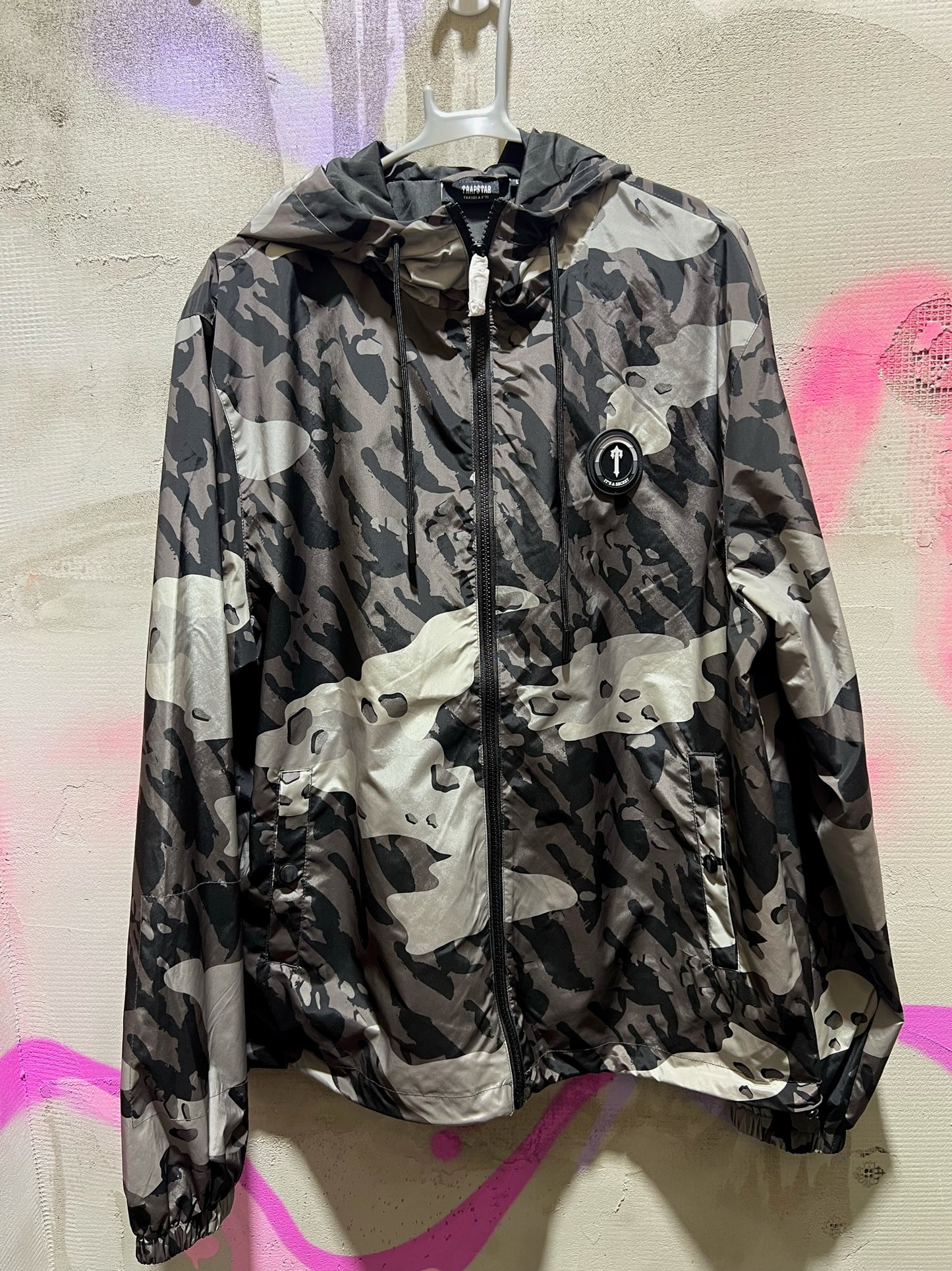 TRAPSTAR BLACK GREY CAMO WINDBREAKER