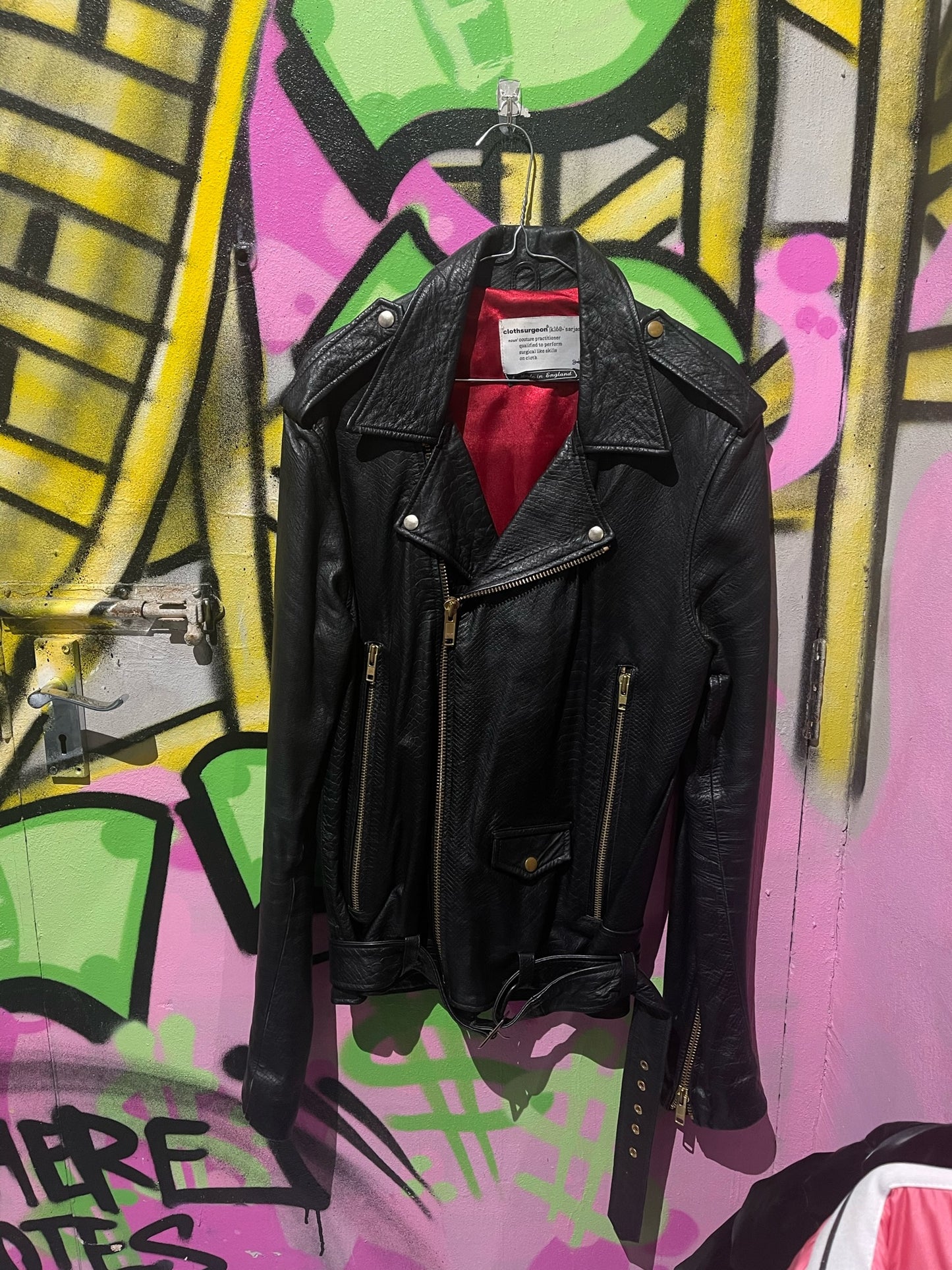 CLOTHSURGEON LEATHER BIKER JACKET