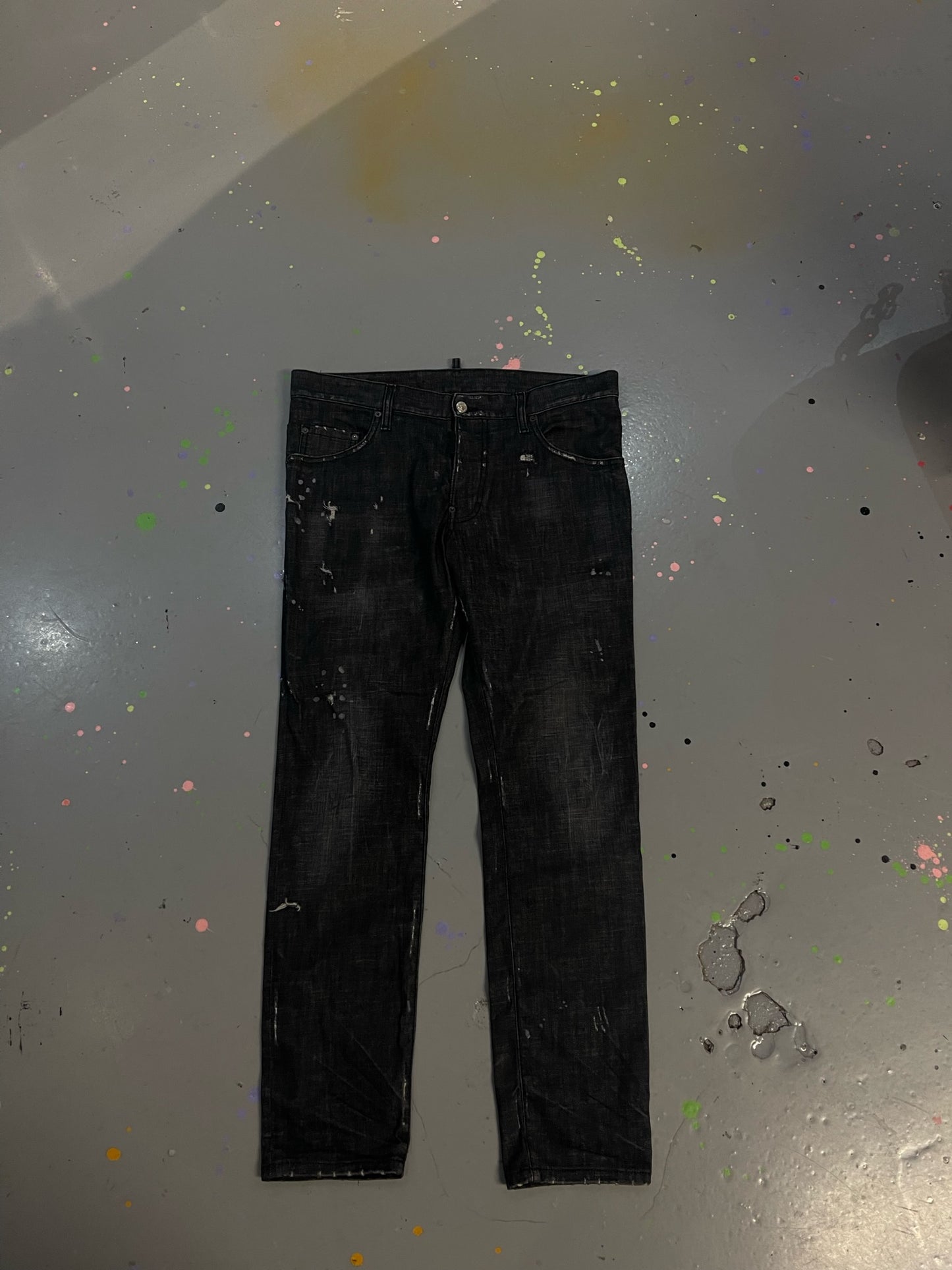 DSQUARED2 BLACK DENIM JEAMS