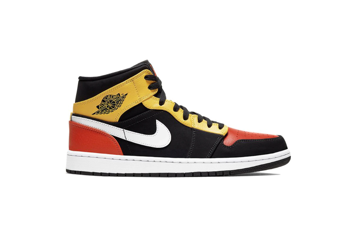 AIR JORDAN 1 MID BLACK TEAM ORANGE AMIRLO