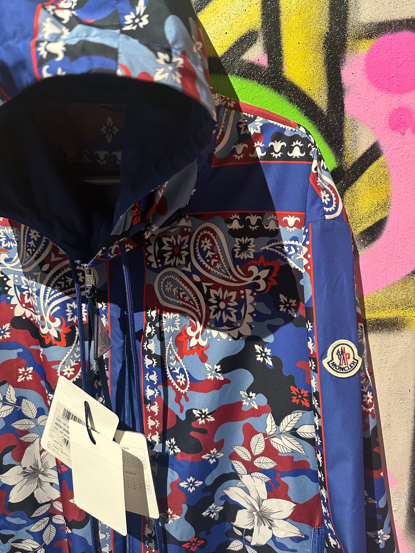 MONCLER BANDANNA PRINT WINDBREAKER