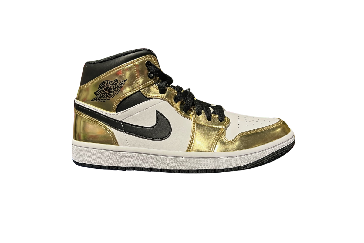 AIR JORDAN 1 MID SE GOLD/BLACK