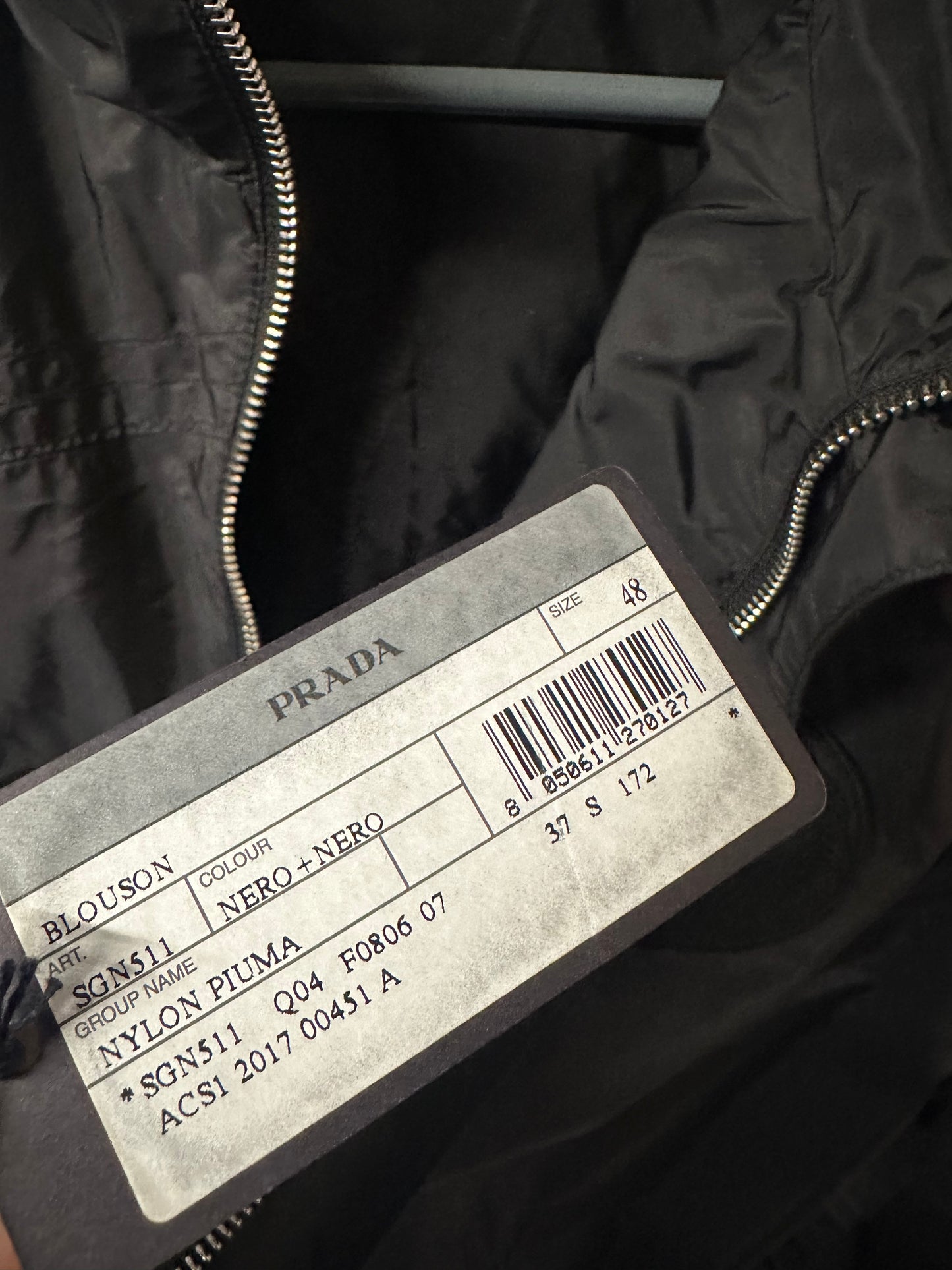 PRADA NYLON REVERSIBLE JACKET