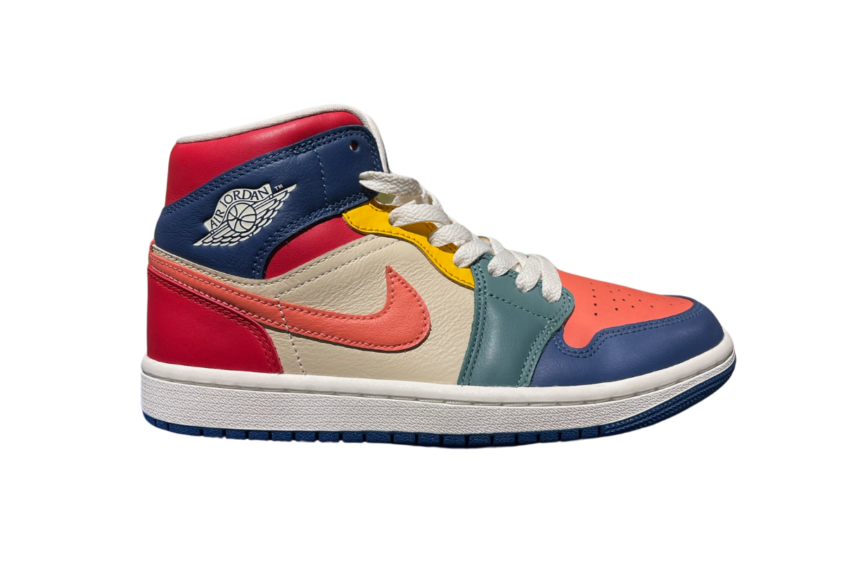 AIR JORDAN 1 MID SE WMNS MULTI COLOUR