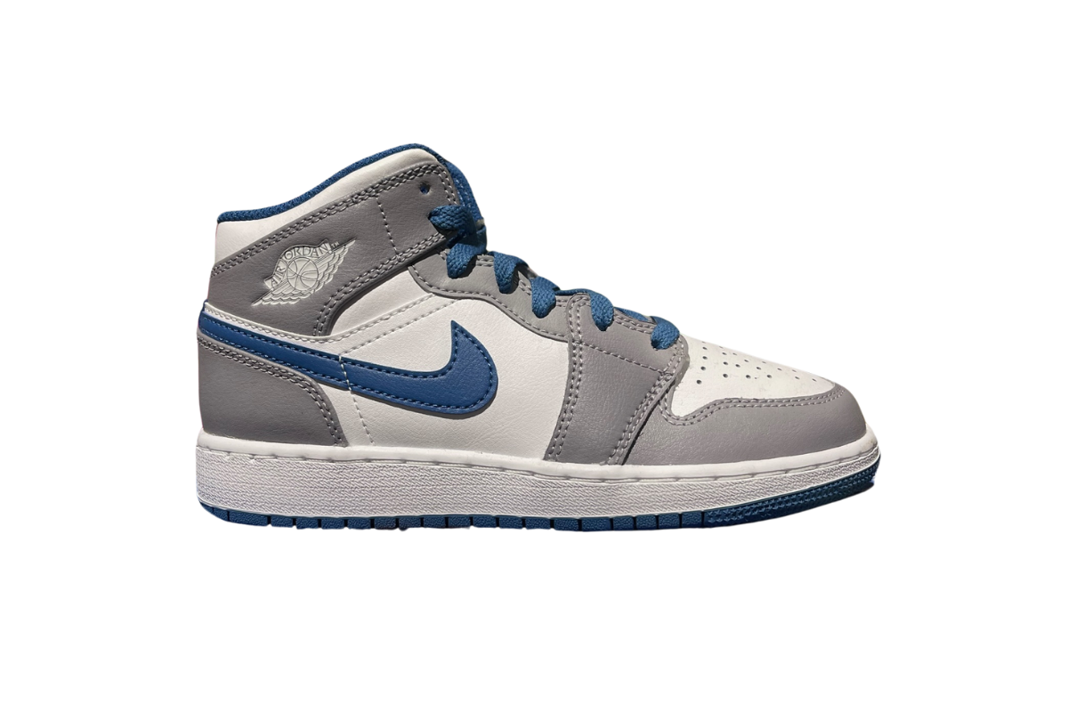 AIR JORDAN 1 MID GS TRUE BLUE CEMENT