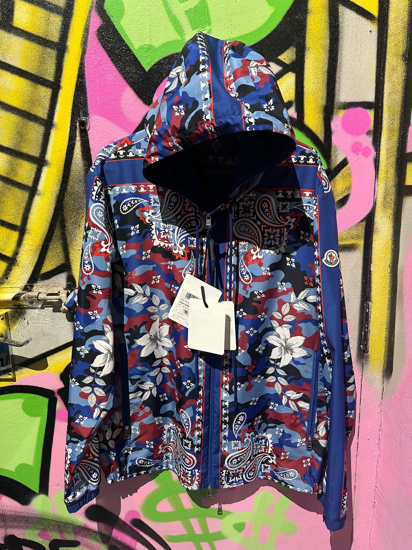 MONCLER BANDANNA PRINT WINDBREAKER