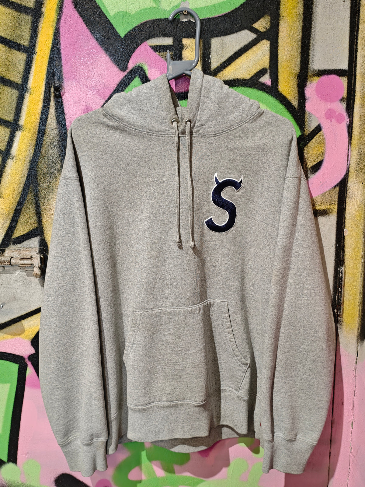 Supreme Devil S Logo Grey Hoodie