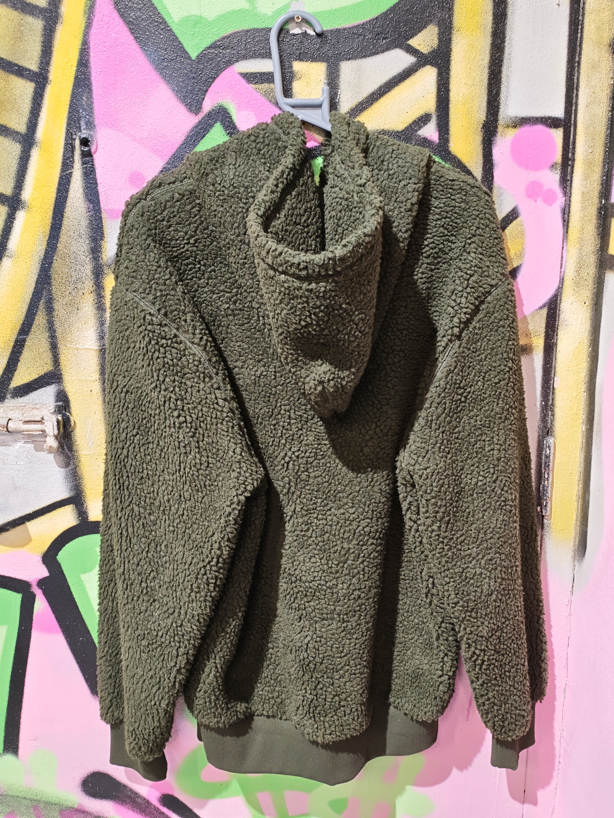 Palace Olive Green Sherpa Zip Hoodie