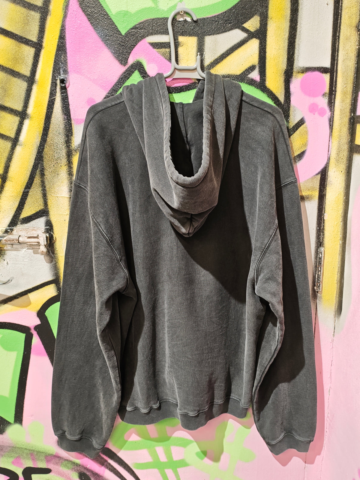 Stüssy Washed Charcoal Zip-Up Hoodie
