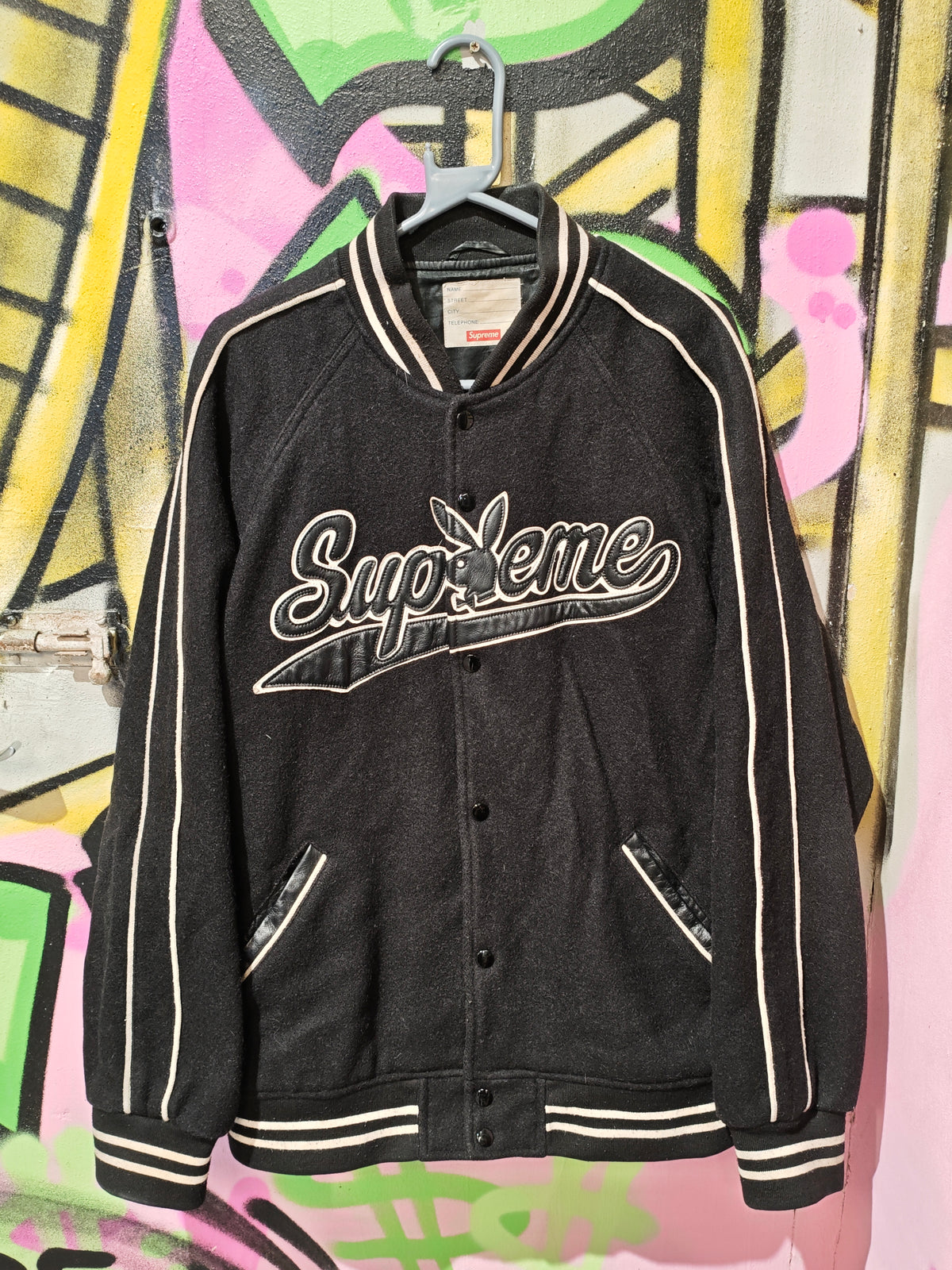 Supreme Playboy Black Varsity Jacket