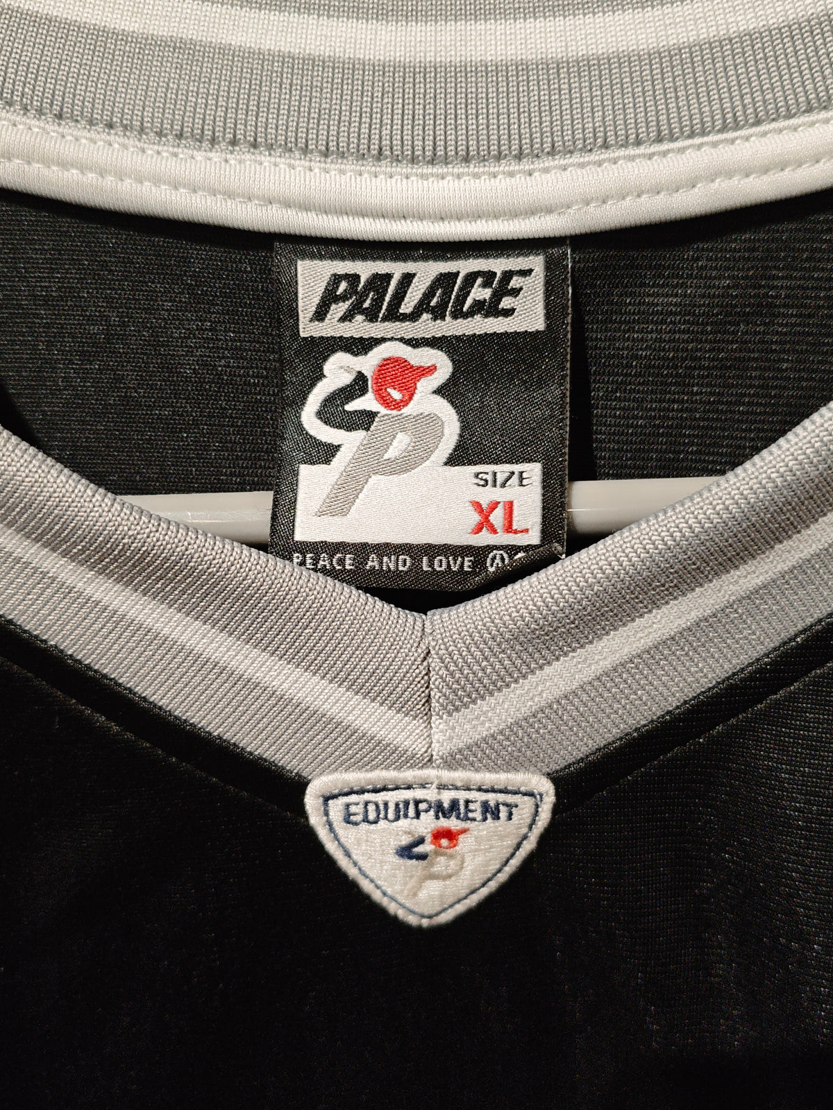 Palace Black & Grey Short-Sleeve Jersey