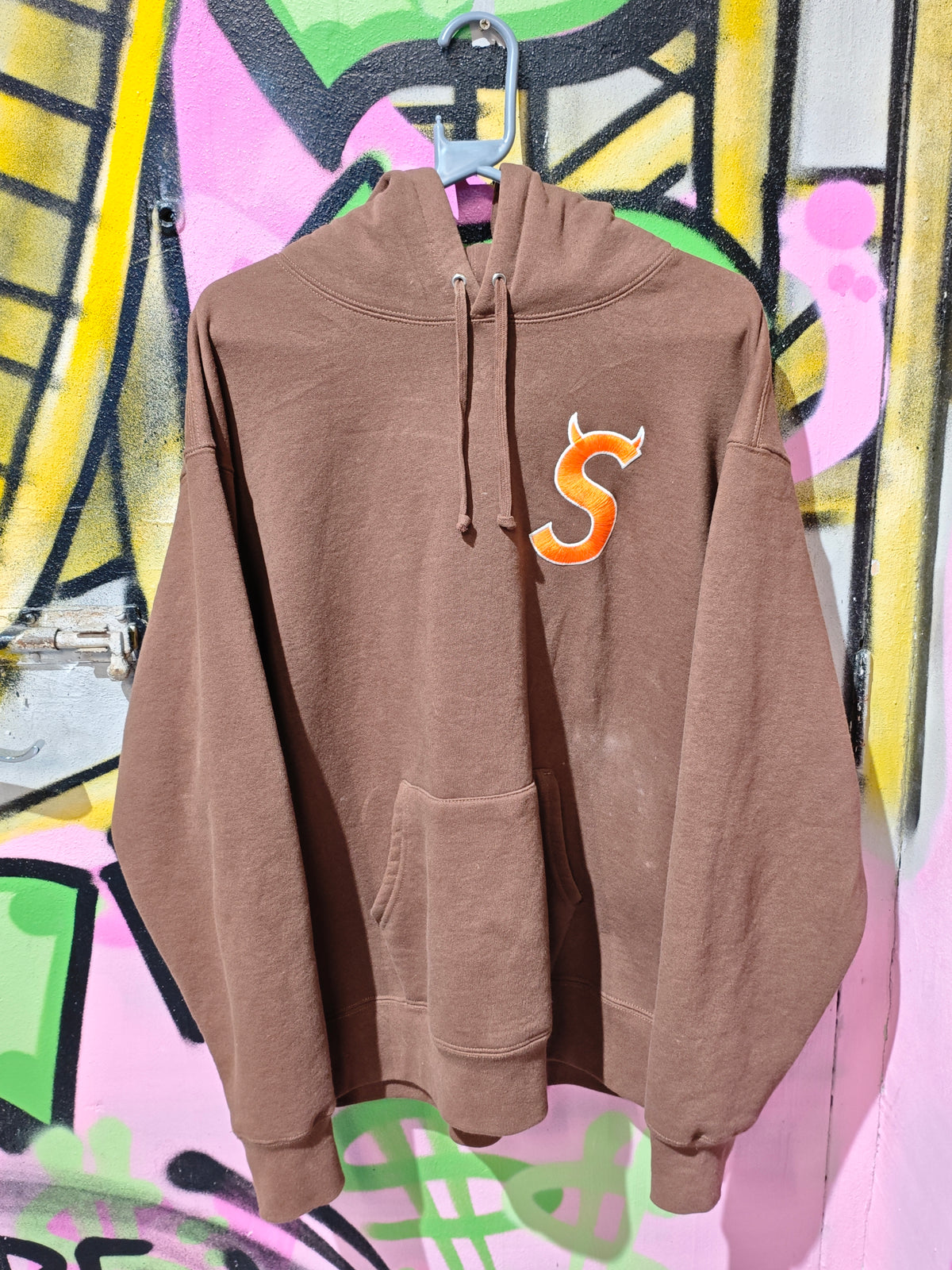 Supreme Devil S Logo Brown Hoodie
