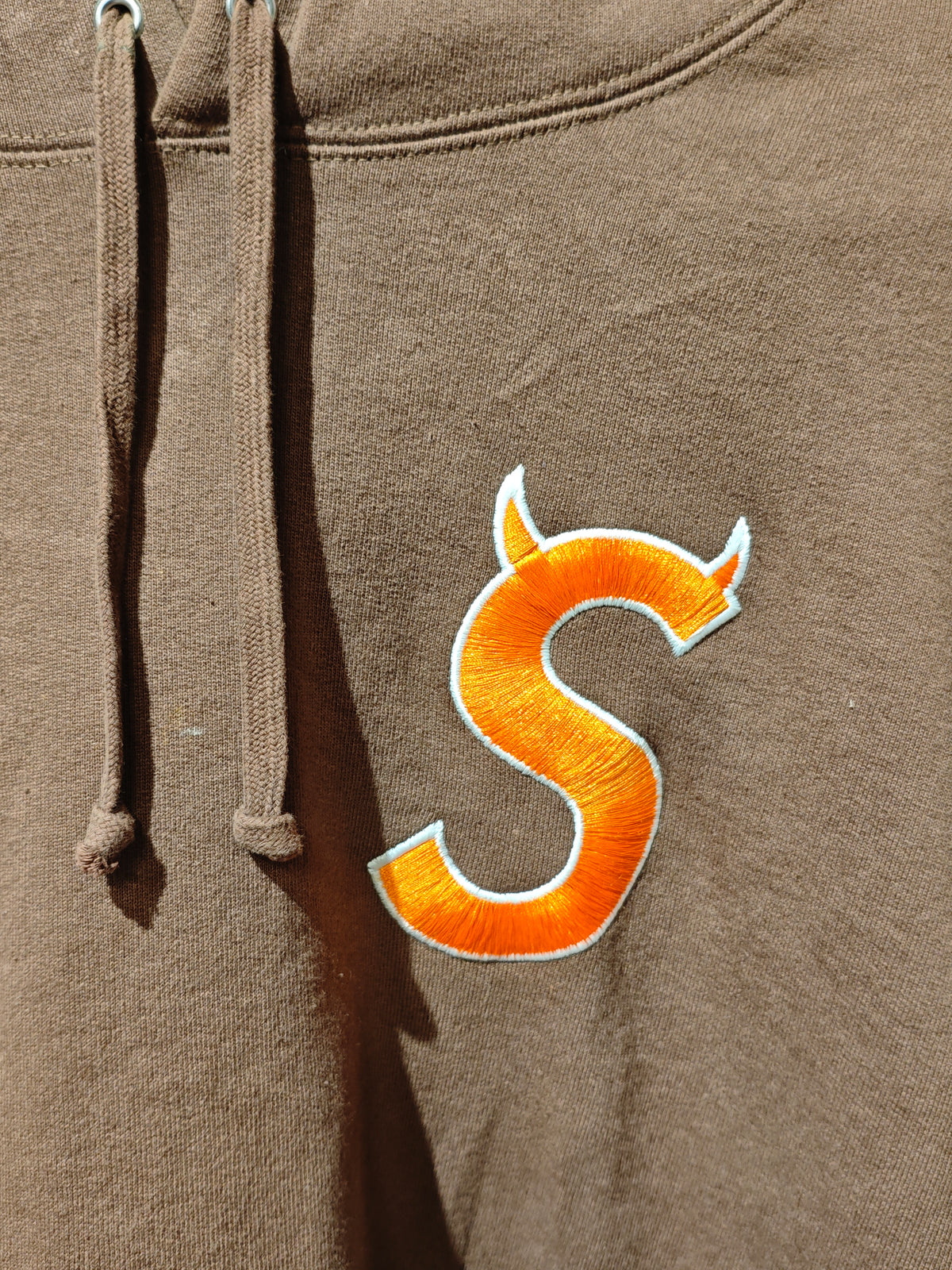 Supreme Devil S Logo Brown Hoodie