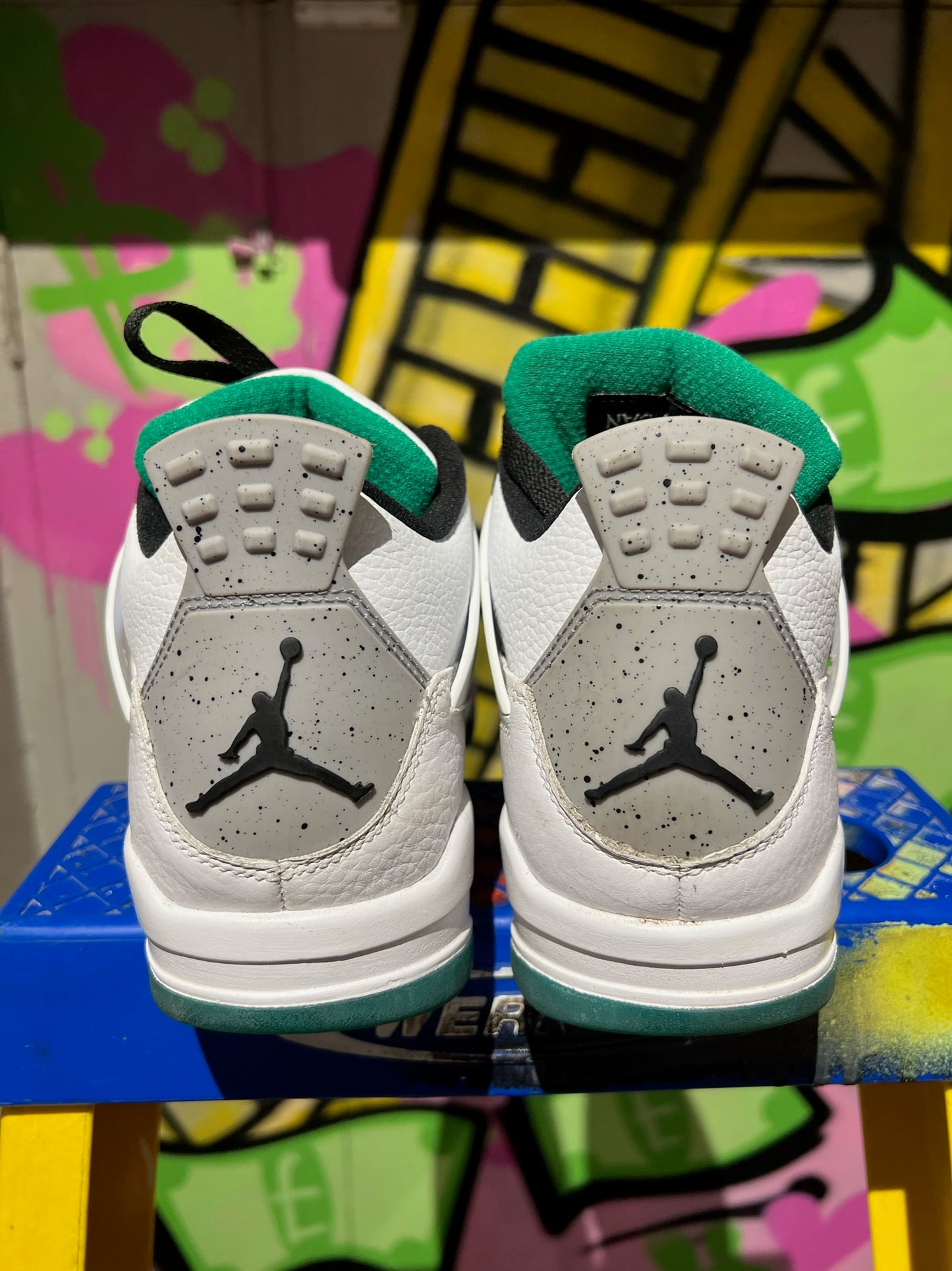 JORDAN 4 RETRO LUCID GREEN RASTA WMNS