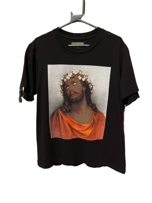 DENIM TEARS JESUS CHRIST T SHIRT BLACK