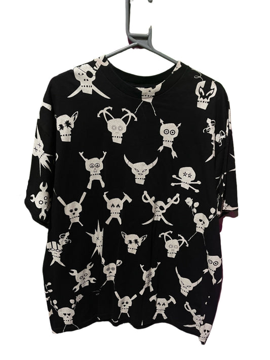 STUSSY SKULL GRAPHIC T SHIRT