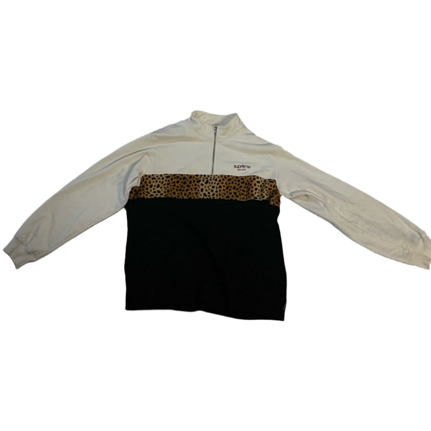 SUPREME LEOPARD PRINT QUARTER ZIP