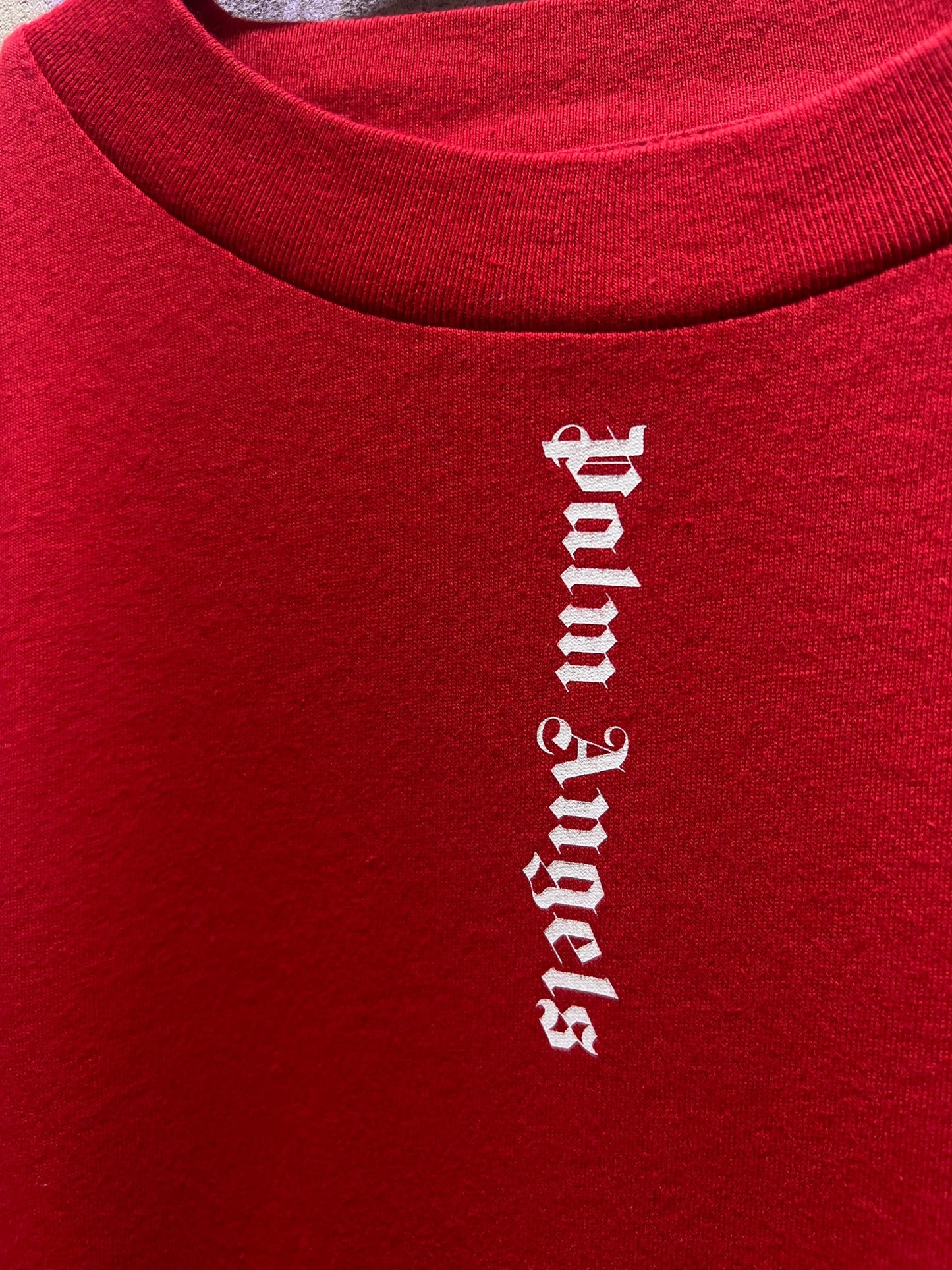 PALM ANGELS RED OVERSIZED T-SHIRT