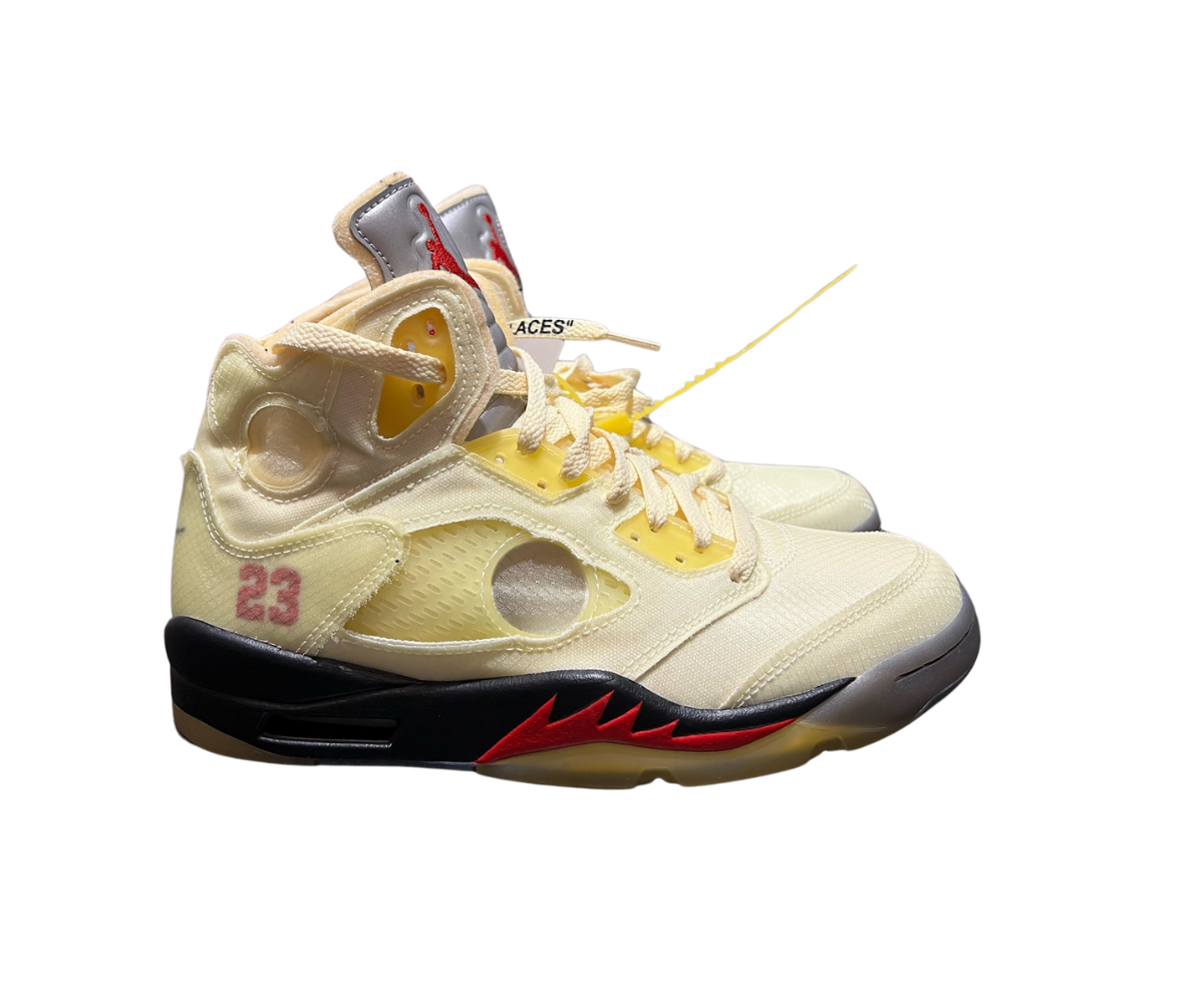 AIR JORDAN 5 RETRO 5 FIRE RED OFF WHITE